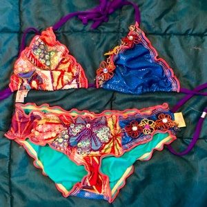 Mar De Rosas Beaded Bikini